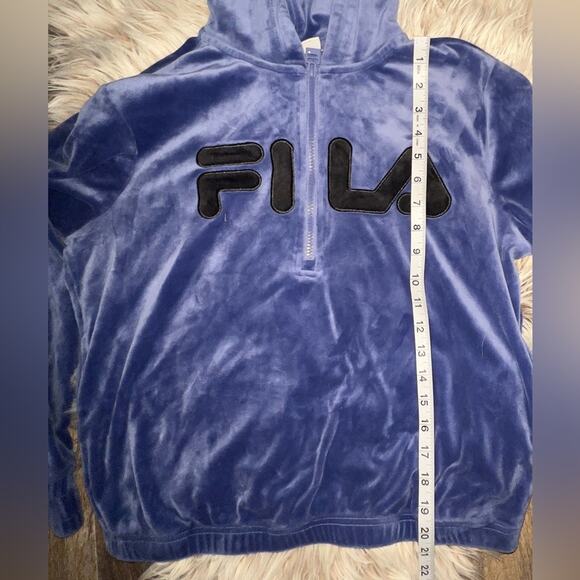 Fila women’s velour hoodie - Picture 2 of 5